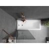 Mexen Next 1-wing bath screen 80 x 150 cm, graphite, rose gold - 895-080-000-00-40-60