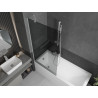 Mexen Next bathtub screen 1-panel 90 x 150 cm, graphite, white - 895-090-000-00-40-20