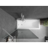 Mexen Next 1-panel bathtub screen 90 x 150 cm, graphite, white - 895-090-000-00-40-20