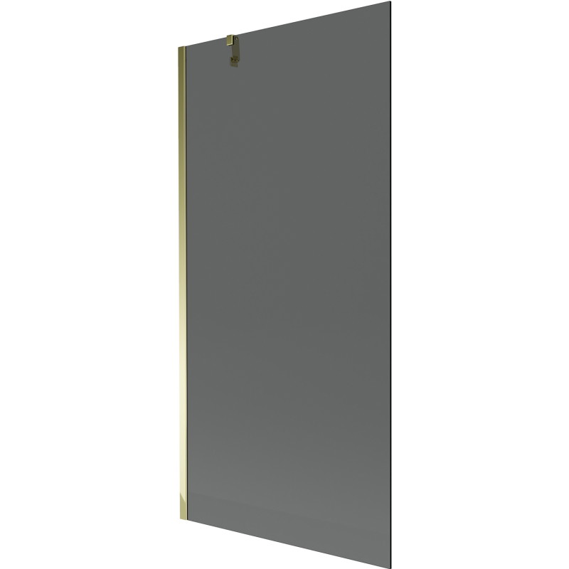 Mexen Next 1-panel bathtub screen 90 x 150 cm, graphite, gold - 895-090-000-00-40-50