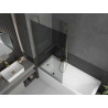 Mexen Next 1-panel bathtub screen 90 x 150 cm, graphite, gold - 895-090-000-00-40-50