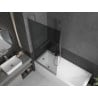 Mexen Next shower screen 1-panel 90 x 150 cm, graphite, chrome - 895-090-000-00-40-01