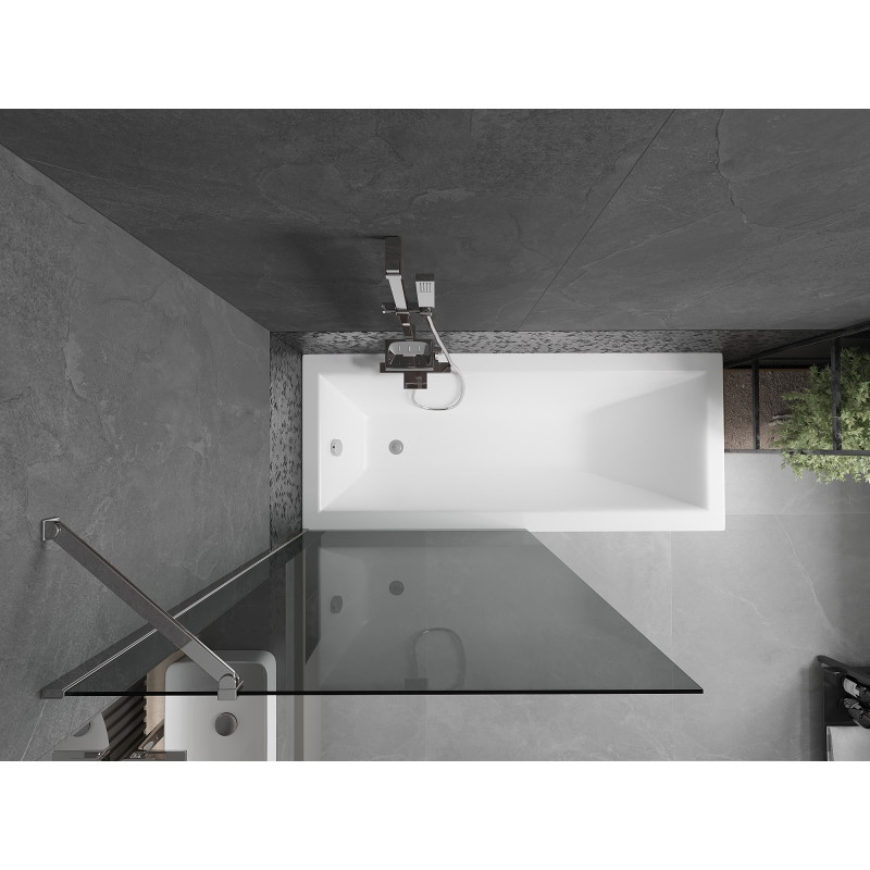 Mexen Next shower screen 1-wing 90 x 150 cm, graphite, chrome - 895-090-000-00-40-01
