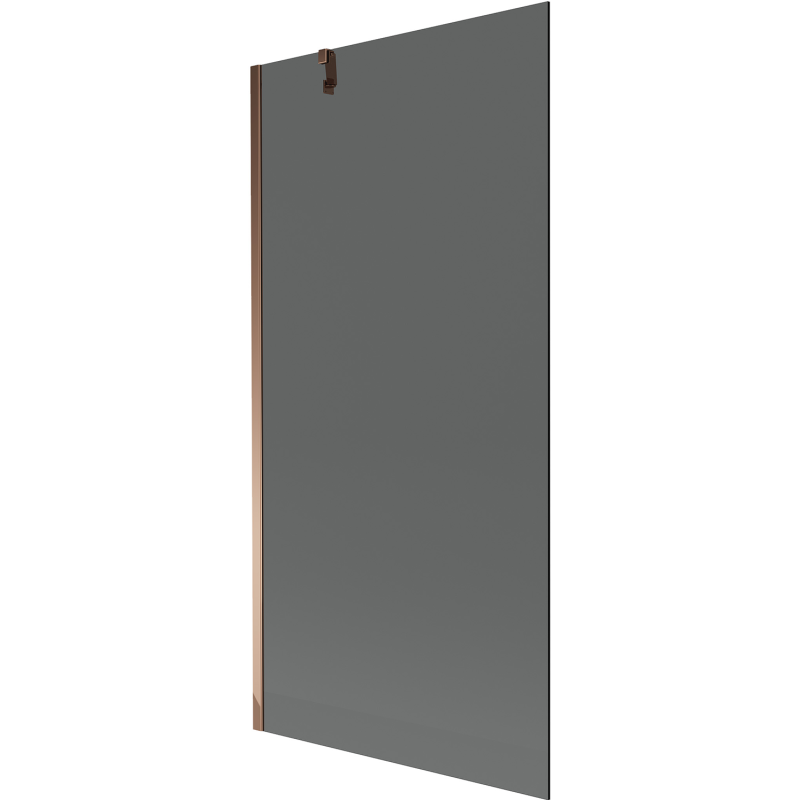 Mexen Next 1-wing bath screen 90 x 150 cm, graphite, rose gold - 895-090-000-00-40-60