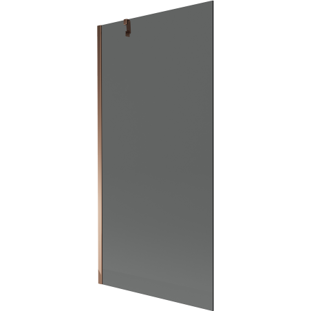 Mexen Next 1-wing bath screen 90 x 150 cm, graphite, rose gold - 895-090-000-00-40-60