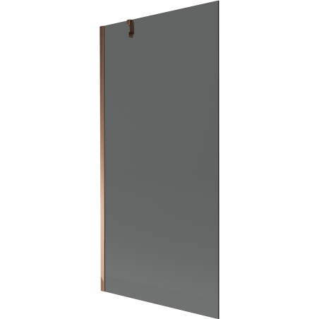 Mexen Next 1-wing bathtub screen 90 x 150 cm, Graphite, Rose gold - 895-090-000-00-40-60