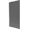 Mexen Next 1-wing bath screen 90 x 150 cm, graphite, rose gold - 895-090-000-00-40-60