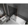 Mexen Next 1-wing bath screen 90 x 150 cm, graphite, rose gold - 895-090-000-00-40-60