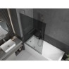 Mexen Next 1-panel bathtub screen 100 x 150 cm, graphite, chrome - 895-100-000-00-40-01