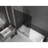 Mexen Next 1-wing bath screen 100 x 150 cm, graphite, gold - 895-100-000-00-40-50