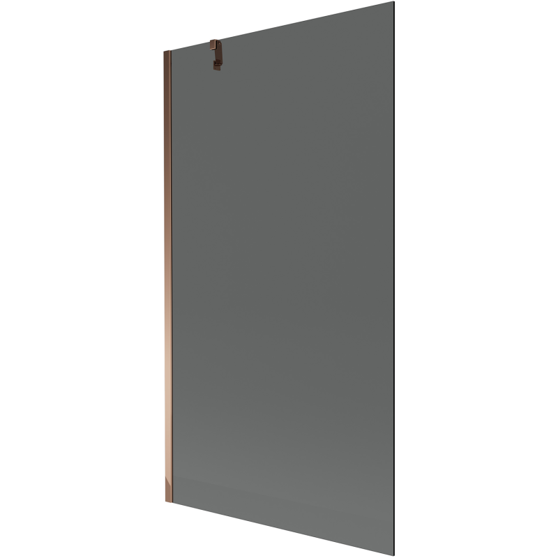 Mexen Next 1-wing bathtub screen 100 x 150 cm, Graphite, Rose gold - 895-100-000-00-40-60