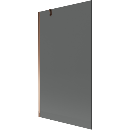 Mexen Next 1-wing bathtub screen 100 x 150 cm, Graphite, Rose gold - 895-100-000-00-40-60