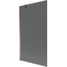 Mexen Next bathtub screen 1-wing 100 x 150 cm, graphite, rose gold - 895-100-000-00-40-60