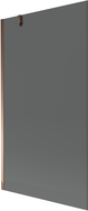 Mexen Next 1-wing bathtub screen 100 x 150 cm, Graphite, Rose gold - 895-100-000-00-40-60