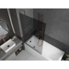 Mexen Next bathtub screen 1-wing 100 x 150 cm, graphite, rose gold - 895-100-000-00-40-60