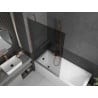 Mexen Next single-panel bath screen 100 x 150 cm, graphite, rose gold - 895-100-000-00-40-60