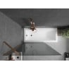 Mexen Next single-panel bath screen 100 x 150 cm, graphite, rose gold - 895-100-000-00-40-60