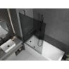 Mexen Next 1-panel bath screen 100 x 150 cm, graphite, black - 895-100-000-00-40-70