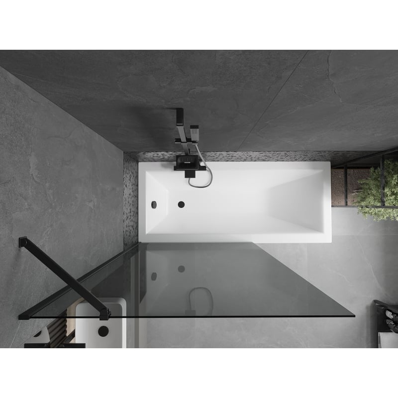 Mexen Next 1-panel bathtub screen 100 x 150 cm, graphite, black - 895-100-000-00-40-70