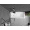 Mexen Next 1-panel bath screen 50 x 150 cm, black frame, chrome - 895-050-000-00-70-01