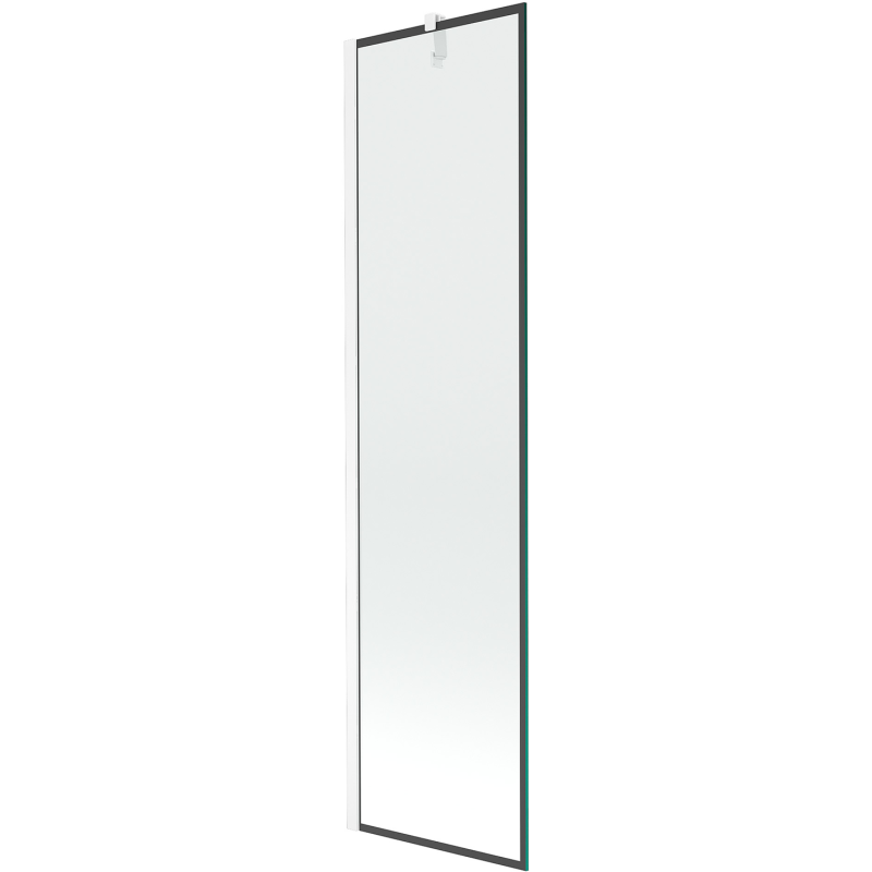 Mexen Next 1-wing bathtub screen 50 x 150 cm, Black pattern, White - 895-050-000-00-70-20