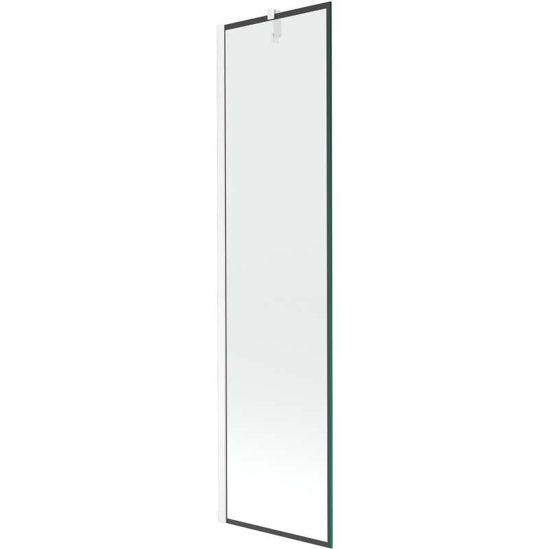 Mexen Next 1-wing shower screen 50 x 150 cm, black frame, white - 895-050-000-00-70-20
