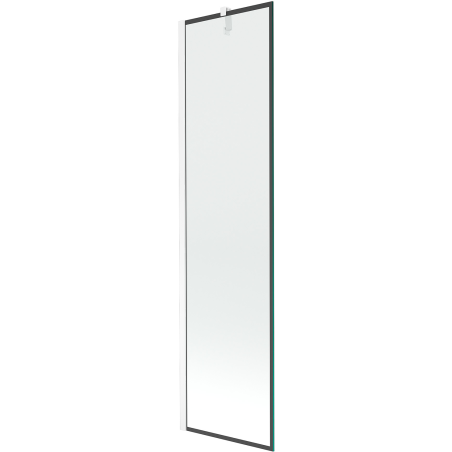 Mexen Next 1-wing shower screen 50 x 150 cm, black frame, white - 895-050-000-00-70-20