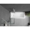 Mexen Next 1-wing shower screen 50 x 150 cm, black frame, white - 895-050-000-00-70-20