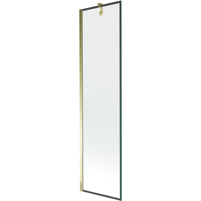 Mexen Next 1-wing bathtub screen 50 x 150 cm, Black pattern, Gold - 895-050-000-00-70-50