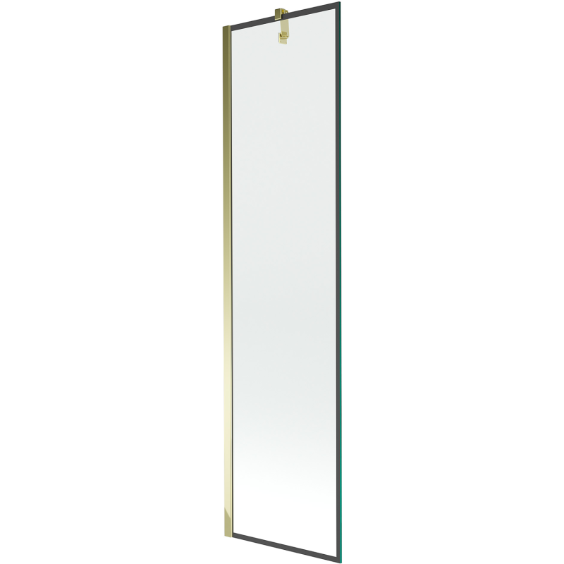 Mexen Next single-panel bath screen 50 x 150 cm, black frame, gold - 895-050-000-00-70-50