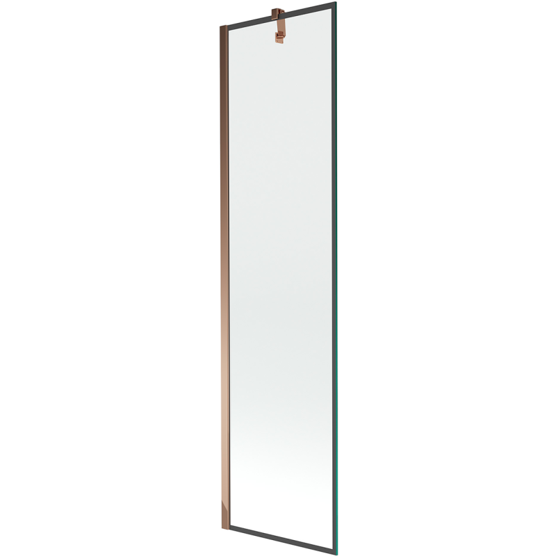 Mexen Next 1-wing bathtub screen 50 x 150 cm, Black pattern, Rose gold - 895-050-000-00-70-60