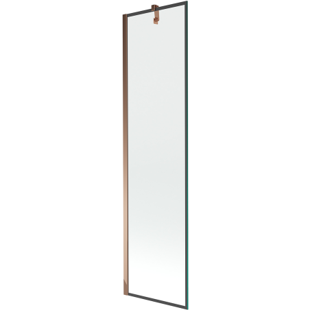 Mexen Next 1-wing bathtub screen 50 x 150 cm, Black pattern, Rose gold - 895-050-000-00-70-60
