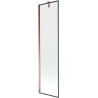 Mexen Next 1-wing bathtub screen 50 x 150 cm, Black pattern, Rose gold - 895-050-000-00-70-60