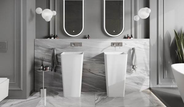 Marble bathroom in classic style