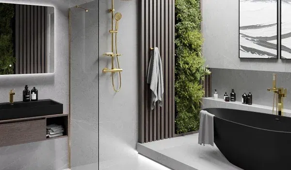 Vertical Garden in the Bathroom – Green Wall with Plants