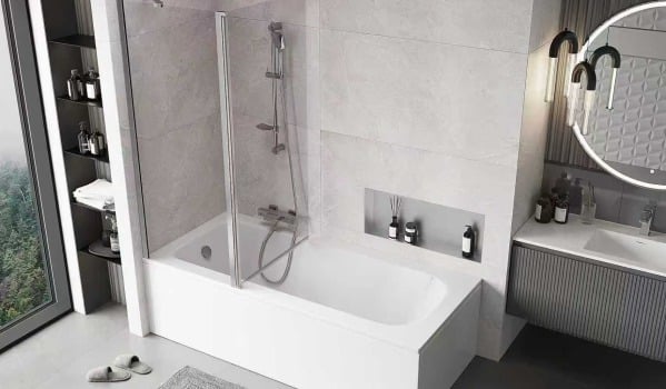 Bathtub with a Screen – Practical 2-in-1 Solution