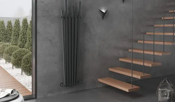 Anthracite Decorative Radiator in the Hallway