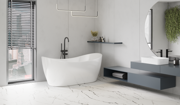 Freestanding bathtub in modern style