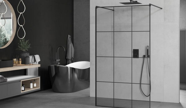Modern Bathroom with Black Accents