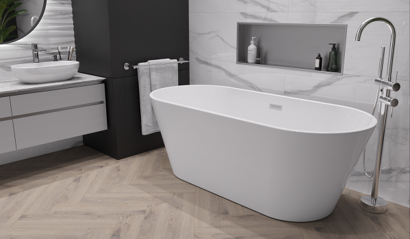Freestanding bathtub in modern style