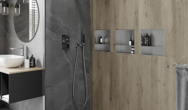 Niche Shelves - the perfect addition to a bathroom in a modern arrangement