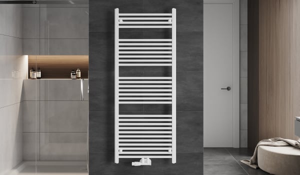 Ladder Radiator in the Bathroom