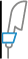 Shower handle (for a stick)