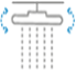 Movable rain shower